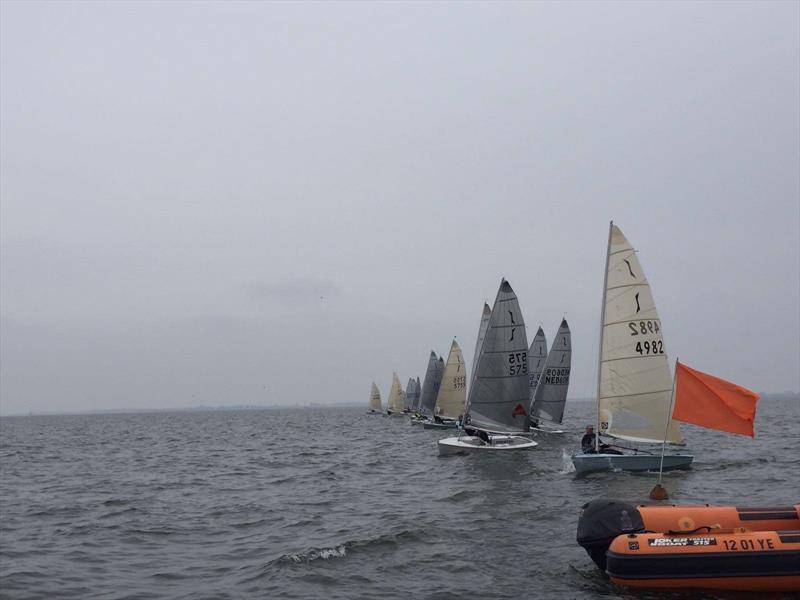 Startline during the Solo Spring Cup at Medemblik photo copyright Eddy Boon, Robert Wit & Doug Latta taken at Royal Yacht Club Hollandia and featuring the Solo class