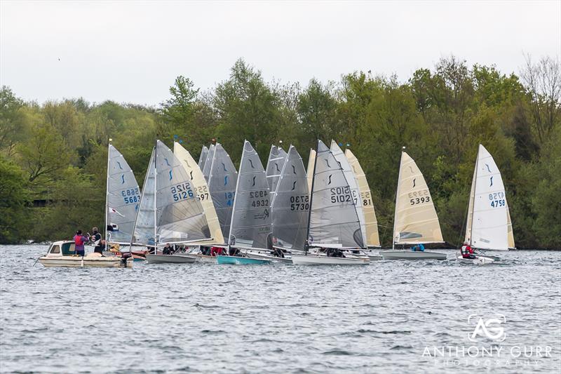 Race 1 start during the Littleton Solo Open photo copyright Anthony Gurr taken at Littleton Sailing Club and featuring the Solo class