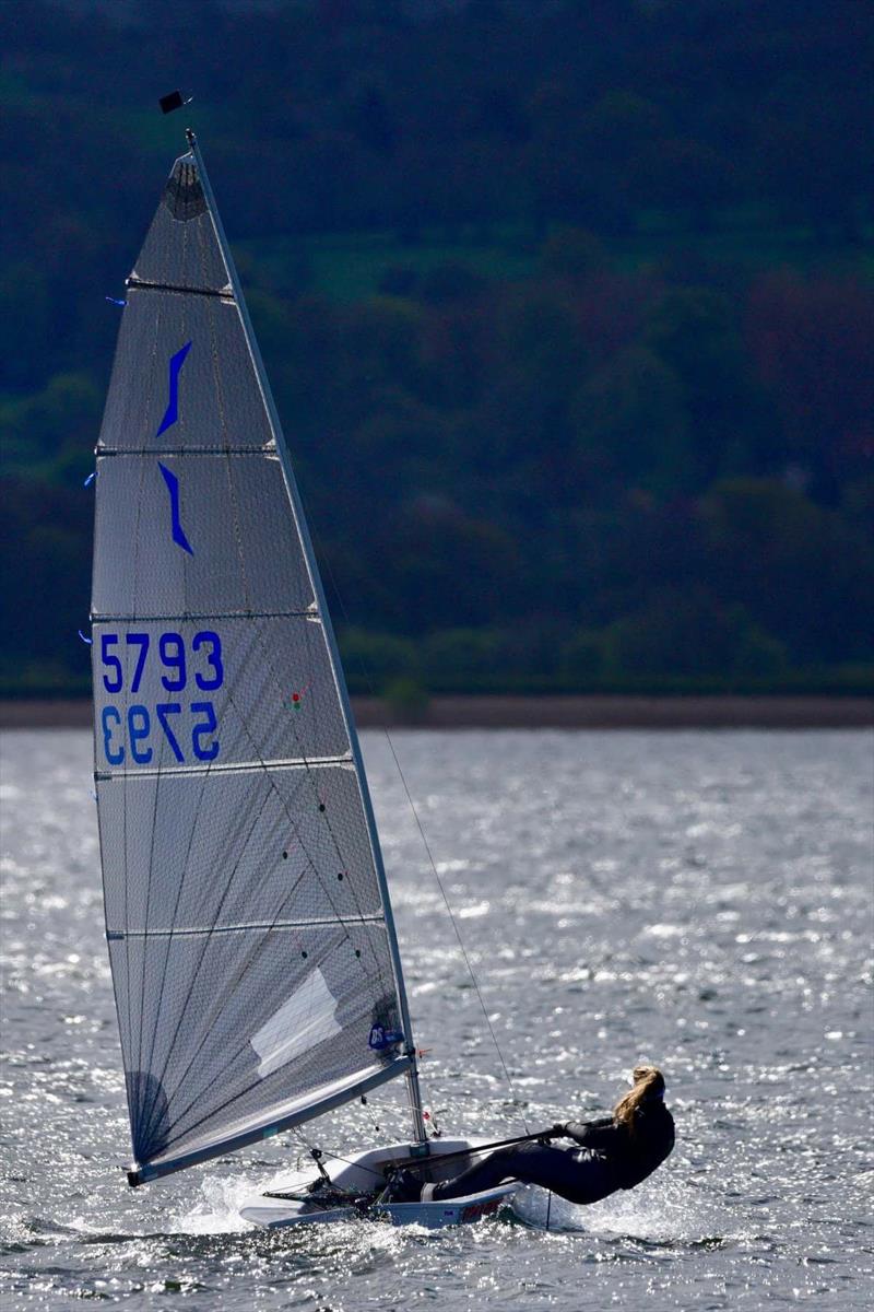 Ellie hiking hard, Laser style in the Solo at Chew Valley photo copyright Errol Edwards taken at Chew Valley Lake Sailing Club and featuring the Solo class