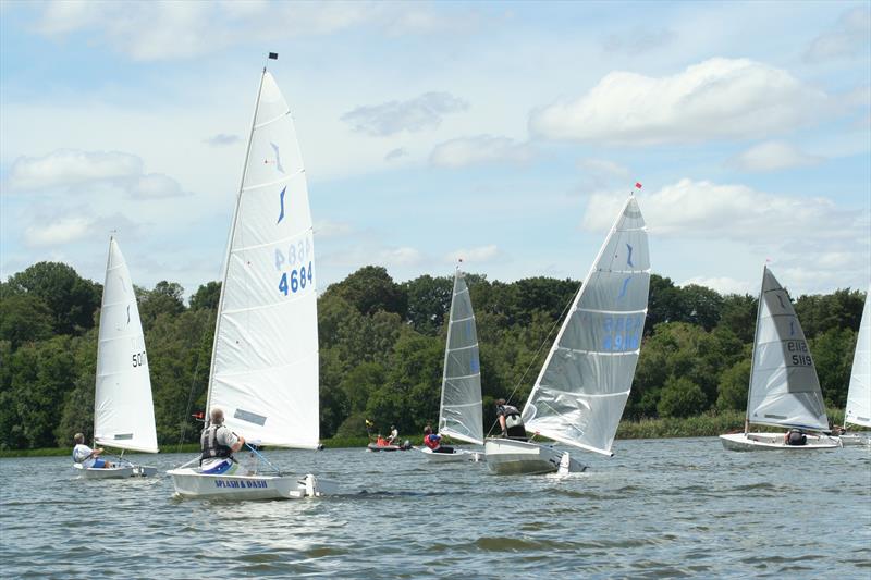Solos at Frensham photo copyright Jeff Dolton taken at Frensham Pond Sailing Club and featuring the Solo class