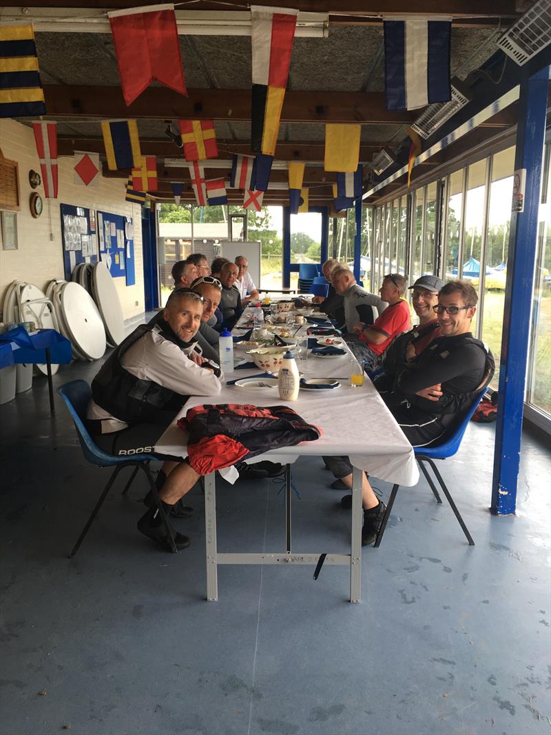 A fabulous buffet lunch for the Solos at Ardleigh photo copyright Mark Maskell taken at Ardleigh Sailing Club and featuring the Solo class