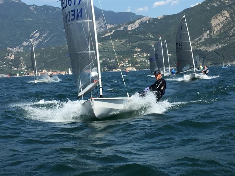 Tough man Peerke Kortekaas enjoying the conditions on day 1 of the Magic Marine Solo Nation's Cup at Lake Garda - photo © Will Loy
