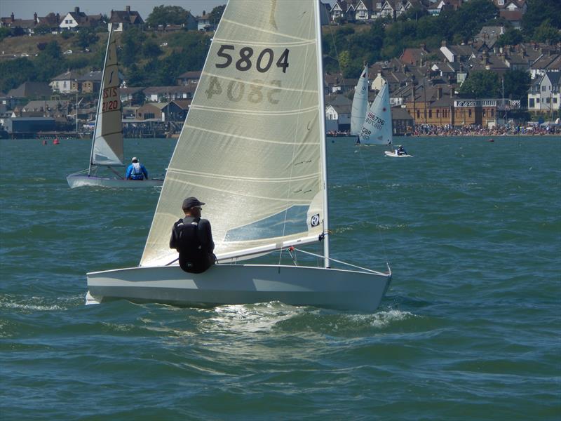 Solos at Leigh-on-Sea photo copyright Steve Corbet taken at Leigh-on-Sea Sailing Club and featuring the Solo class