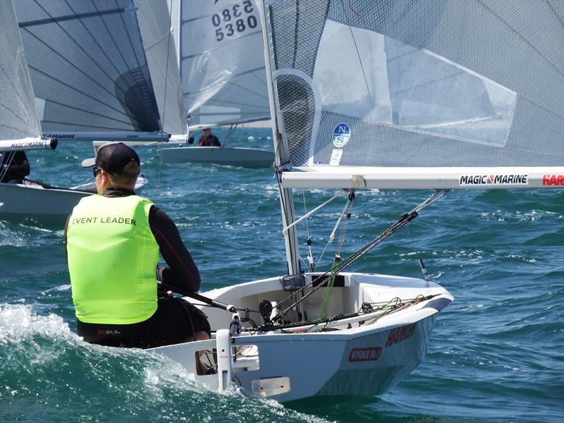 Event leader Charlie Cumbley on day 2 at the Magic Marine National Solo Championship at Hayling Island photo copyright Will Loy taken at Hayling Island Sailing Club and featuring the Solo class