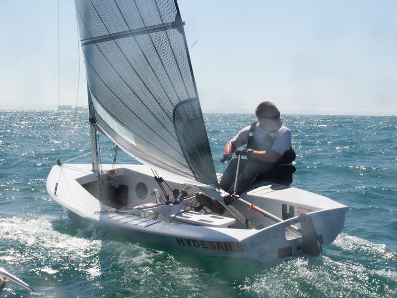 Richard Lovering contemplates a tack on day 2 at the Magic Marine National Solo Championship at Hayling Island - photo © Will Loy