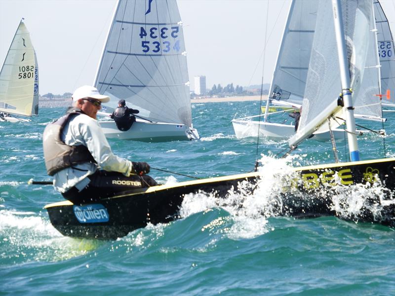Chris Powles, local HISC sailor, on day 2 at the Magic Marine National Solo Championship at Hayling Island photo copyright Will Loy taken at Hayling Island Sailing Club and featuring the Solo class