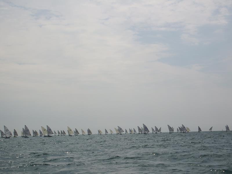 Sun and cloud with a light breeze on day 3 at the Magic Marine National Solo Championship at Hayling Island photo copyright Will Loy taken at Hayling Island Sailing Club and featuring the Solo class