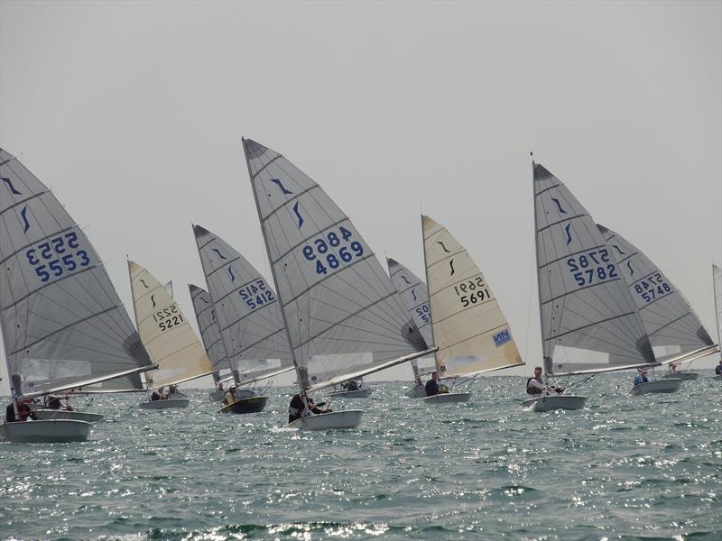 Light winds on day 3 at the Magic Marine National Solo Championship at Hayling Island photo copyright Will Loy taken at Hayling Island Sailing Club and featuring the Solo class