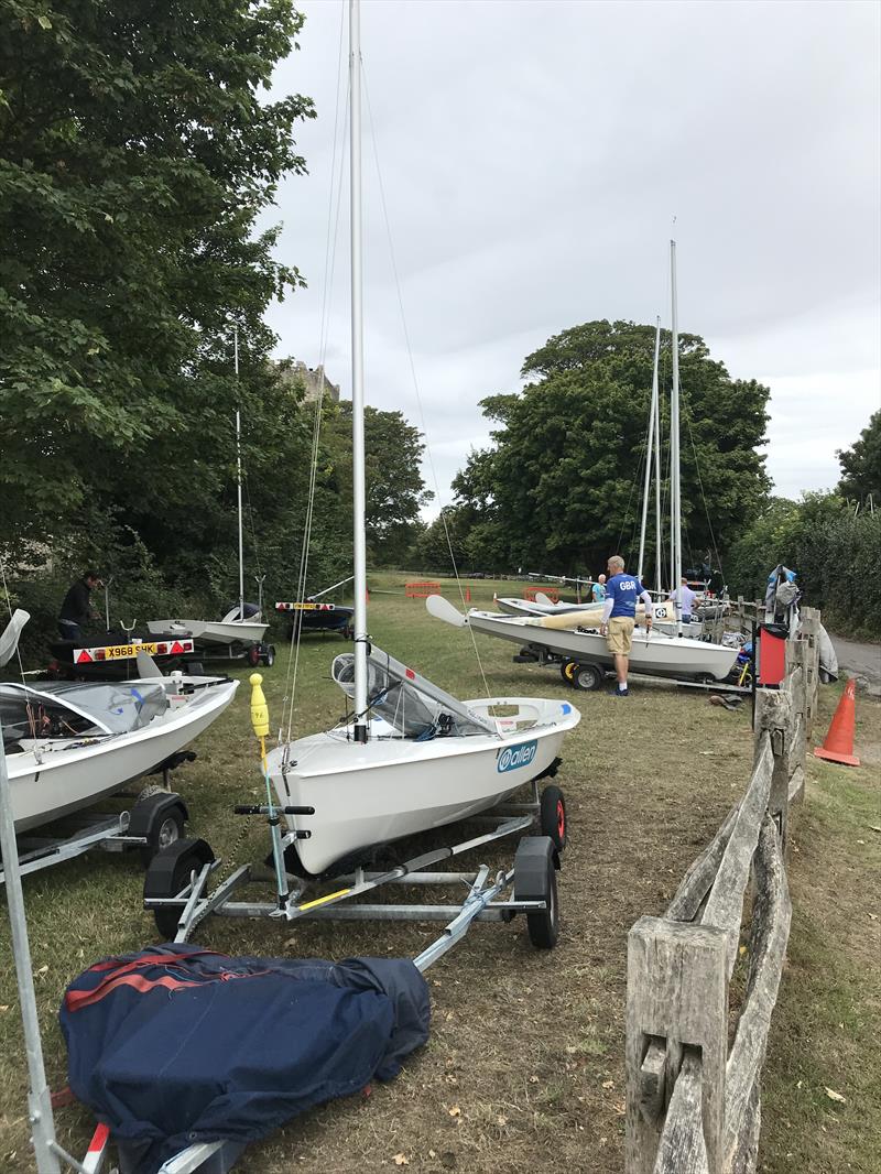 Competitors rigging at the Portchester Solo Open photo copyright Alex Butler & Guy Mayger taken at Portchester Sailing Club and featuring the Solo class