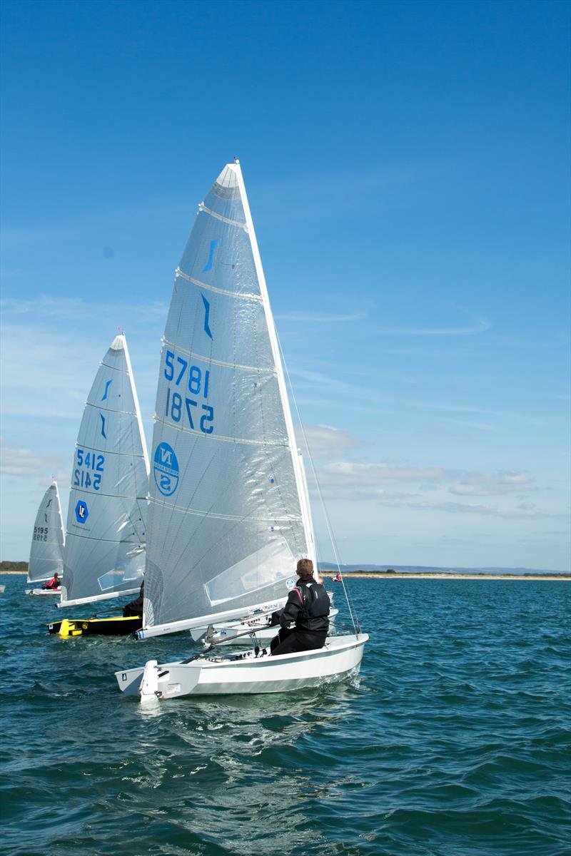 Open winner Alex Butler getting off the line during the Mengeham Rythe Solo Open photo copyright Angela Macdonald taken at Mengeham Rythe Sailing Club and featuring the Solo class