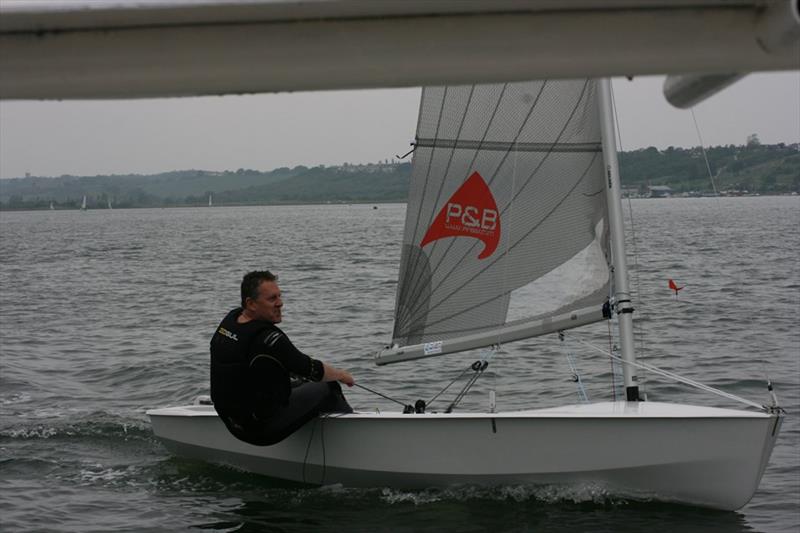 Vince Horey wins the Leigh-on-Sea Solo Open photo copyright Liz Noblet taken at Leigh-on-Sea Sailing Club and featuring the Solo class