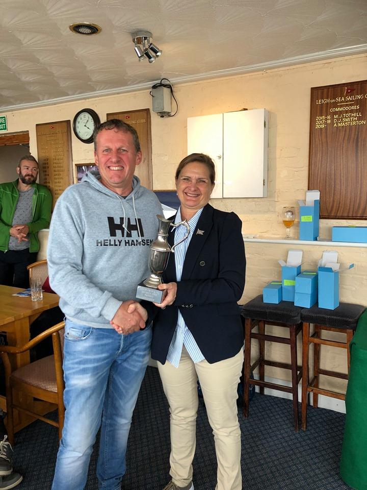 Vince Horey wins the Leigh-on-Sea Solo Open photo copyright Liz Noblet taken at Leigh-on-Sea Sailing Club and featuring the Solo class