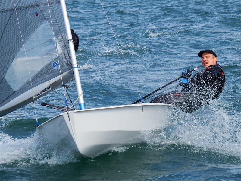 James Boyce in action on day 1 of the Nigel Pusinelli Trophy at the WPNSA photo copyright Will Loy taken at Weymouth & Portland Sailing Academy and featuring the Solo class