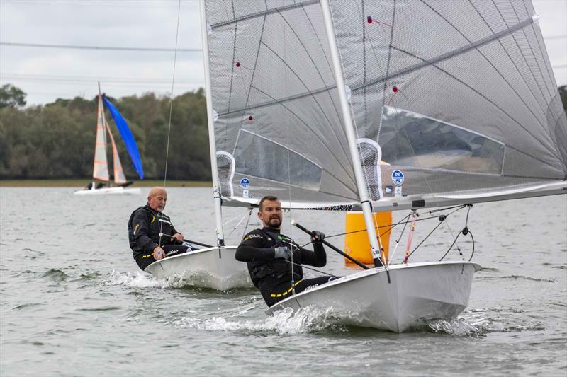 Ewan Birkin-Walls leads the third race during the North Sails Solo End of Seasons at Grafham Water photo copyright Tim Olin / www.olinphoto.co.uk taken at Grafham Water Sailing Club and featuring the Solo class