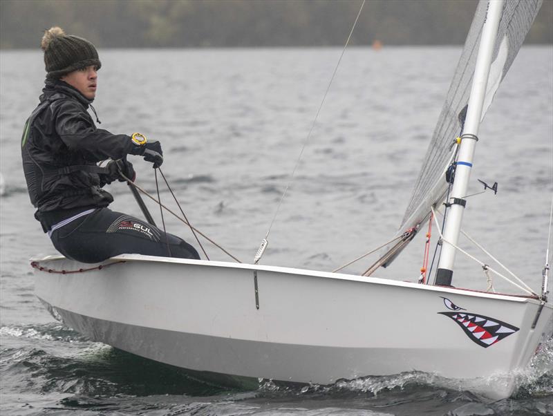 Jake Willars, first junior at the Notts County Solo Open photo copyright David Eberlin taken at Notts County Sailing Club and featuring the Solo class