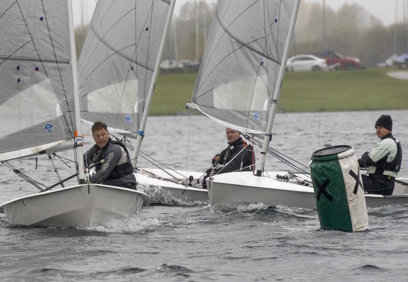 Close racing at the Notts County Solo Open photo copyright David Eberlin taken at Notts County Sailing Club and featuring the Solo class