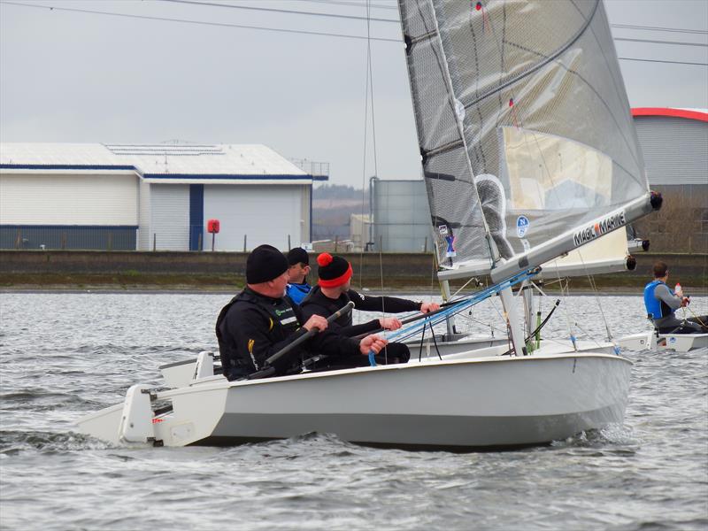 The sailors maintained a 2 metre virus free gap during the Noble Marine Winter Championship 2020 at King George SC photo copyright Will Loy taken at King George Sailing Club and featuring the Solo class