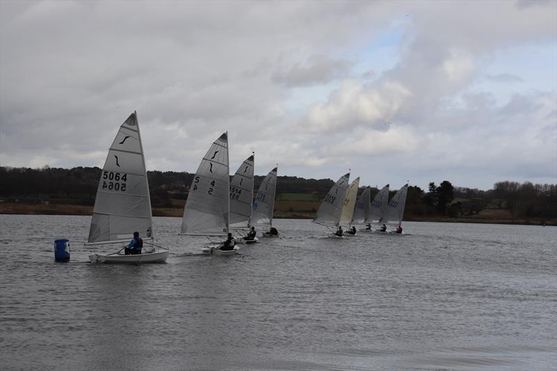 Solos at Shotwick Lake photo copyright Geoff Weir & Jon Critchley taken at Shotwick Lake Sailing and featuring the Solo class