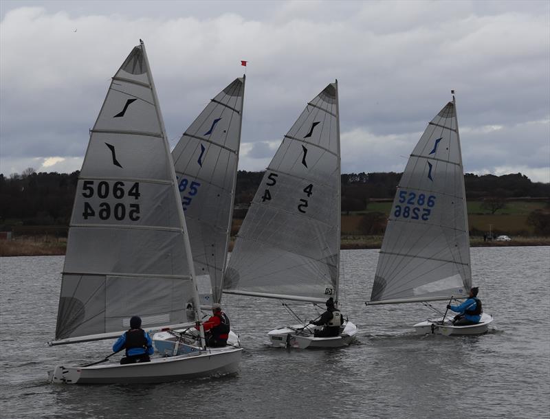Solos at Shotwick Lake photo copyright Geoff Weir & Jon Critchley taken at Shotwick Lake Sailing and featuring the Solo class