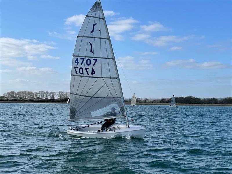 Solo racing in the Dell Quay Easter Mini Regatta photo copyright Peter Binning taken at Dell Quay Sailing Club and featuring the Solo class