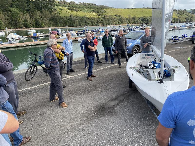 Charlie Cumbley of North Sails Explains during the Solo Autumn Tyler Trophy at Salcombe - photo © Graham Cranford Smith