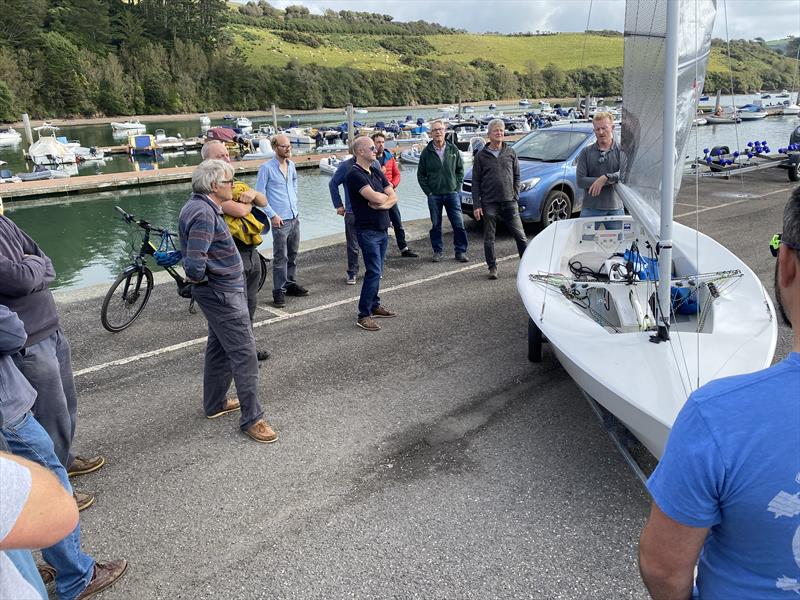 Charlie Cumbley of North Sails Explains during the Solo Autumn Tyler Trophy at Salcombe - photo © Graham Cranford Smith