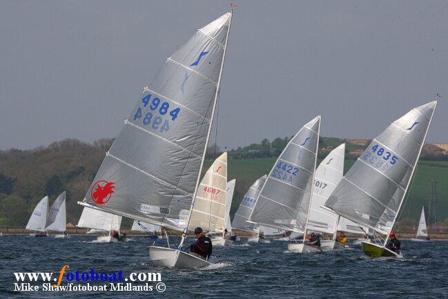 A beautiful day for the Solo Spring Championships at Oxford photo copyright Mike Shaw / www.fotoboat.com taken at Oxford Sailing Club and featuring the Solo class