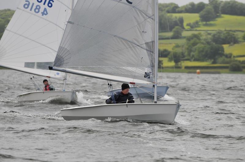 Winner Chris Goldhawk holds off the oppostion during the Solo open at Chew Valley Lake photo copyright Primrose Salt taken at Chew Valley Lake Sailing Club and featuring the Solo class