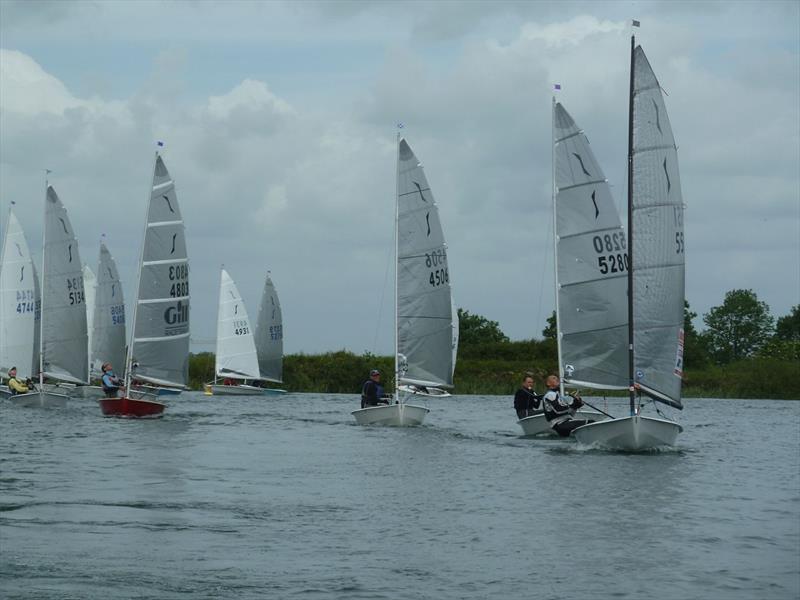 Solos at North Herts & East Beds photo copyright Paul Rose taken at North Herts. and East Beds. Sailing Club and featuring the Solo class