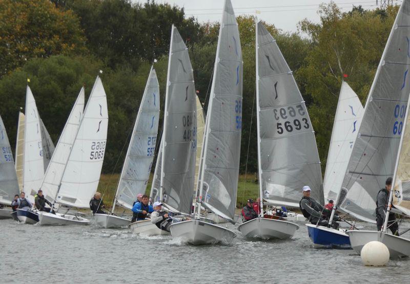 Approaching the mark during the Solo open meeting at Papercourt photo copyright Jon Paton taken at Papercourt Sailing Club and featuring the Solo class