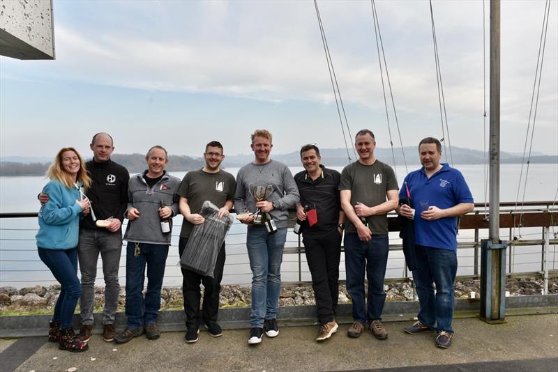 Prize winners in the Noble Marine Solo Winter Championship at Chew photo copyright Errol Edwards taken at Chew Valley Lake Sailing Club and featuring the Solo class