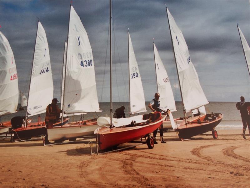Wooden Solos ready for action in the 1990s photo copyright Will Loy taken at  and featuring the Solo class