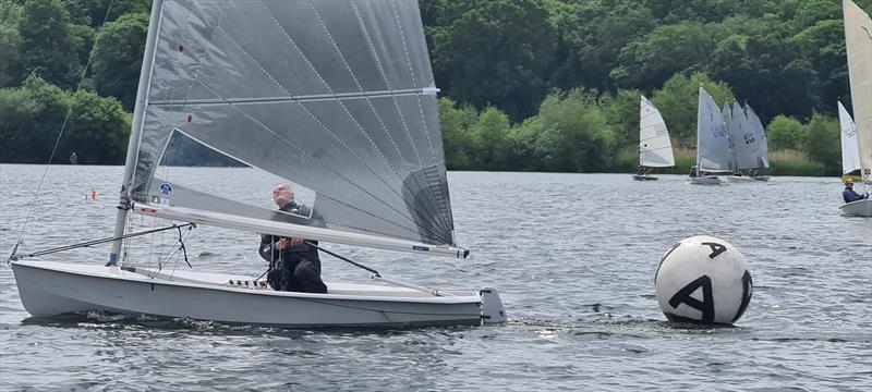 Local Ted checks for the wind during the Border County Midweek Series at Budworth photo copyright PeteChambers / @boodogphotography taken at Budworth Sailing Club and featuring the Solo class
