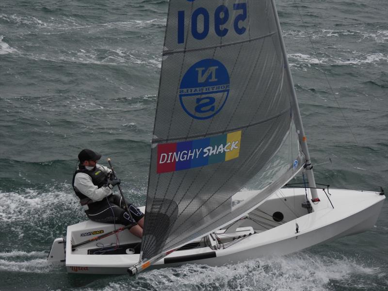 Lawrence Cavill Grant enjoying the ride during the Solo Nigel Pusinelli Trophy at the WPNSA photo copyright Will Loy taken at Weymouth & Portland Sailing Academy and featuring the Solo class