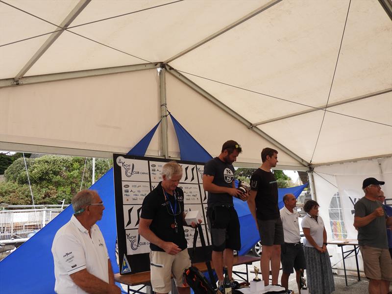 The podium (l-r) Law, Gillard, Butler at the Solo Nation's Cup in Carnac - photo © Will Loy