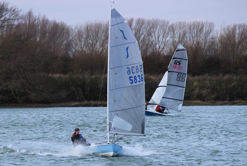 Mark Harper (Solo 5836) wins the Dell Quay Sailing Club 2022/23 Frostbite Open Series photo copyright Mike Dicker & Sue Manning taken at Dell Quay Sailing Club and featuring the Solo class