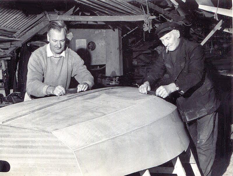 Father and son Jim and Alec Stone complete another Solo hull - photo © Jessica Barker, Stone Family Archive