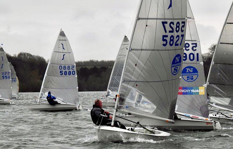 Dave Lucas punches out of the start line - Noble Marine Solo Winter Championship at Northampton - photo © Will Loy