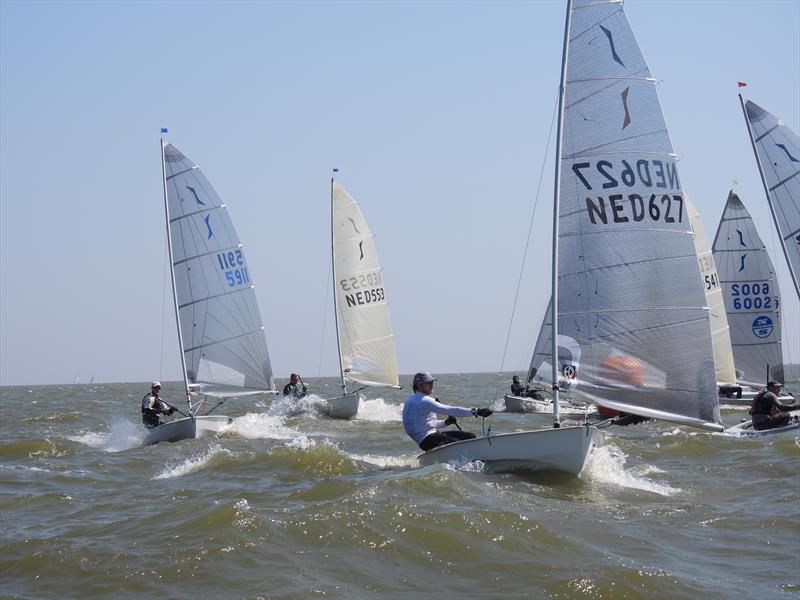 Epic conditions on Solo Nation's Cup at Medemblik Day 2 photo copyright Will Loy taken at Royal Yacht Club Hollandia and featuring the Solo class