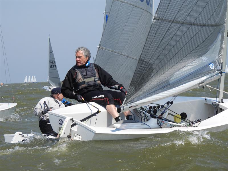 Roger Lumby analyses his mark rounding on Solo Nation's Cup at Medemblik Day 2 photo copyright Will Loy taken at Royal Yacht Club Hollandia and featuring the Solo class