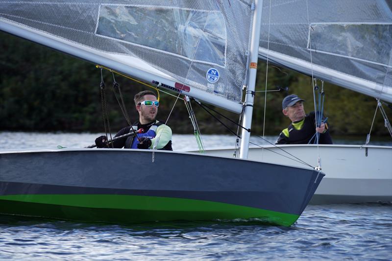 Mike Dray and Julian Richards during the Papercourt Solo Open photo copyright Mark Carleton taken at Papercourt Sailing Club and featuring the Solo class