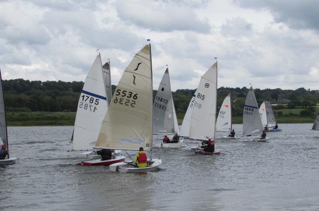 Still together after the first lap during the Border Counties Midweek Sailing at Shotwick Lake: - photo © Brian Herring