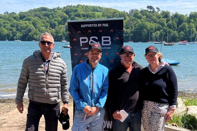 Top three places and First Lady - P&B Solo Western Series at Dittisham photo copyright NSCA taken at Dittisham Sailing Club and featuring the Solo class