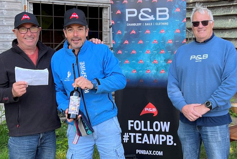 Winner's presentation to Giles Bradford - P&B Solo Western Series at Dittisham photo copyright NSCA taken at Dittisham Sailing Club and featuring the Solo class