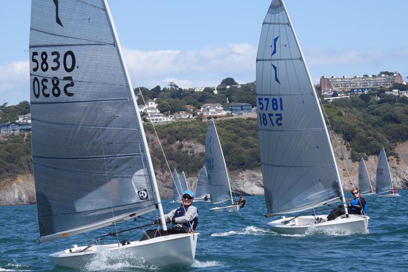 Alex Butler and Ian Baillie head upwind on day 4 - P&B Solo National Championship at Royal Torbay - photo © Will Loy