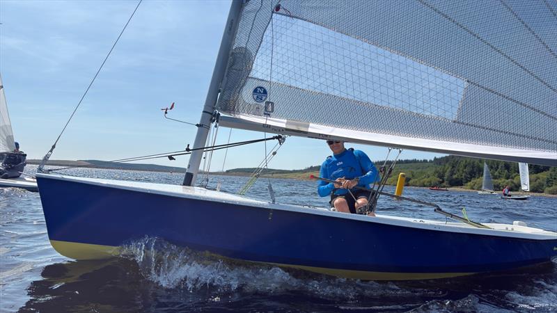 Ted during the Border Counties Midweek Series at Llyn Brenig photo copyright Chris Rawes taken at Llyn Brenig Sailing Club and featuring the Solo class