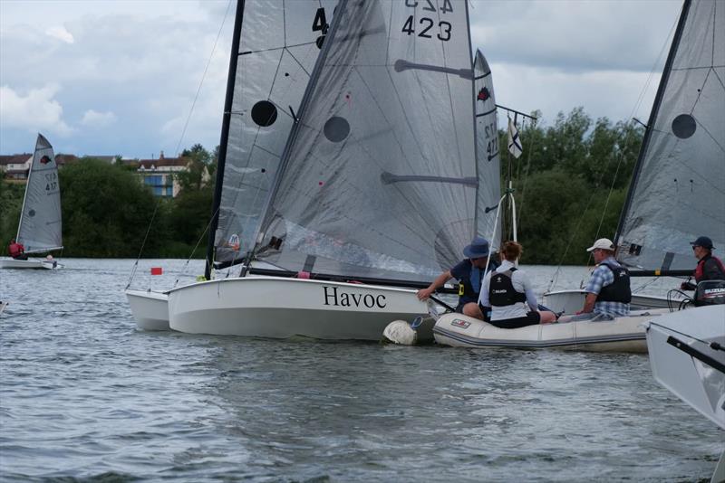 Havoc on the start line? - Solution open meeting at Emberton Park photo copyright EPSC taken at Emberton Park Sailing Club and featuring the Solution class