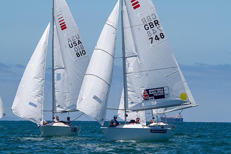 Gold for John Robertson, Hannah Stodel and Steve Thomas at the Para World Sailing Championships photo copyright Teri Dodds taken at Royal Yacht Club of Victoria and featuring the Sonar class