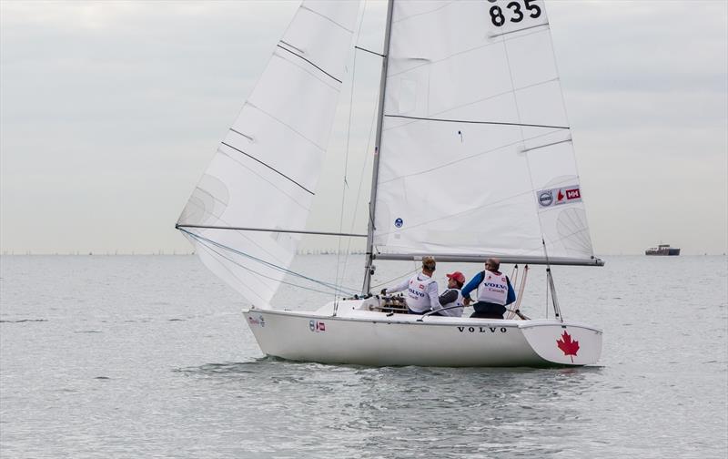 The Canadian Sonar team led by Paul Tingley at Sailing World Cup Miami photo copyright Jesus Renedo / Sailing Energy taken at Coconut Grove Sailing Club and featuring the Sonar class