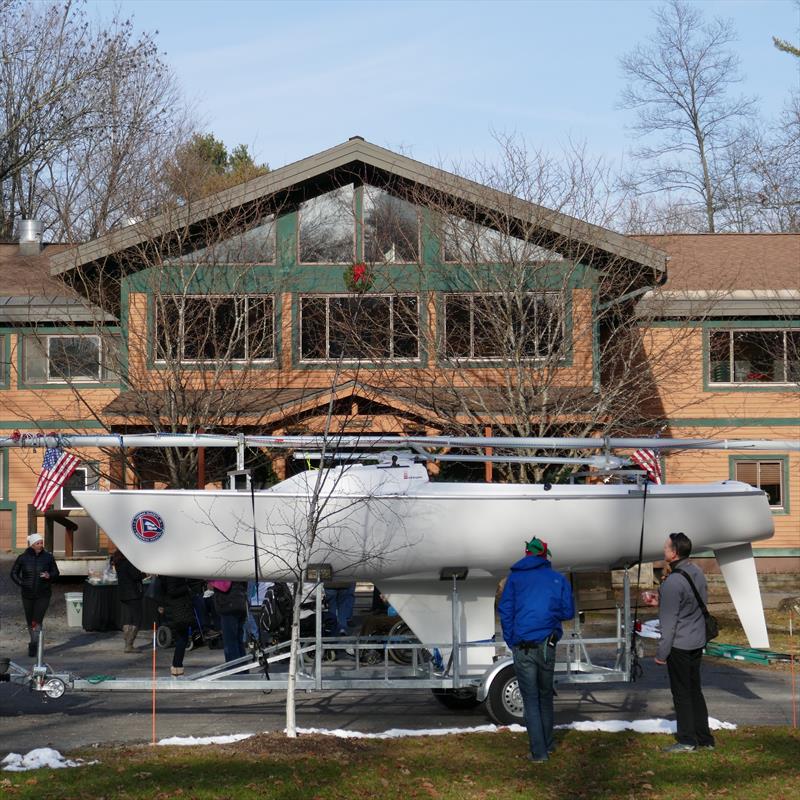 First Clagett Boat Grant Program Sonar delivered to the Y-Knot Program  photo copyright Karen Miller taken at  and featuring the Sonar class